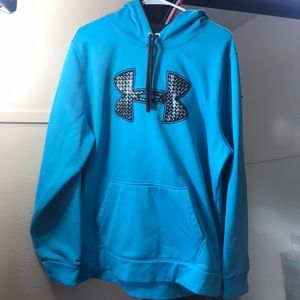 blue and black under armour sweatshirt